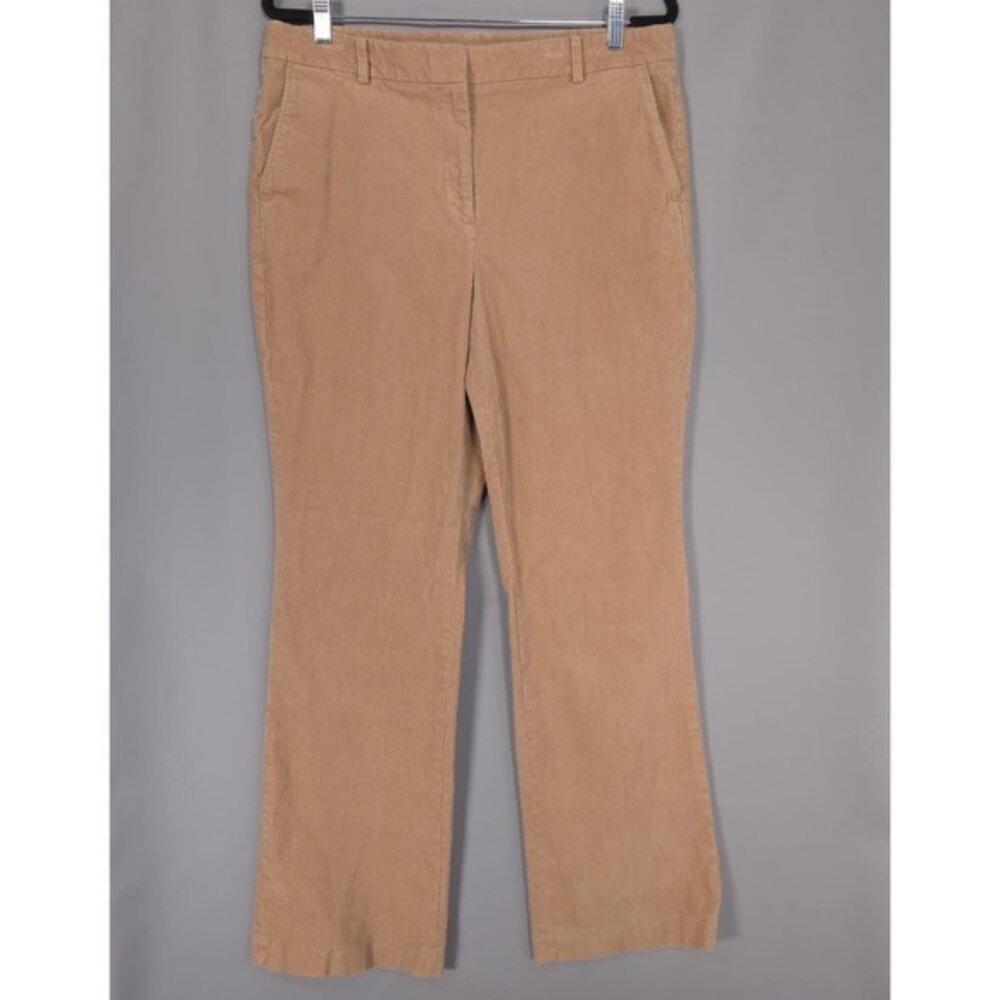 BROOKS BROTHERS‎ Women's Pants Size 14 Corduroy Jeans Tan Flare Straight Camel